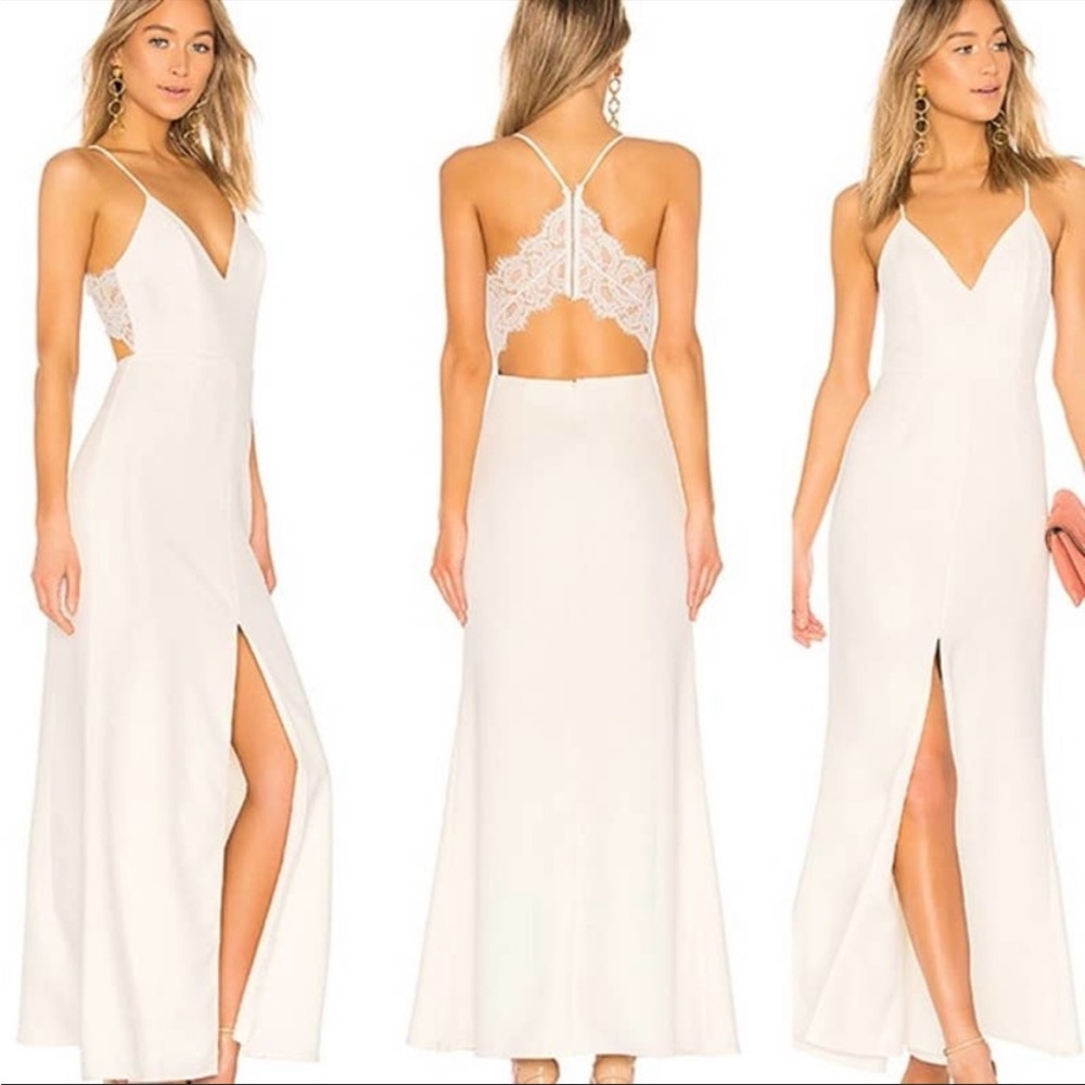 Lovers and friends Helena maxi gown white